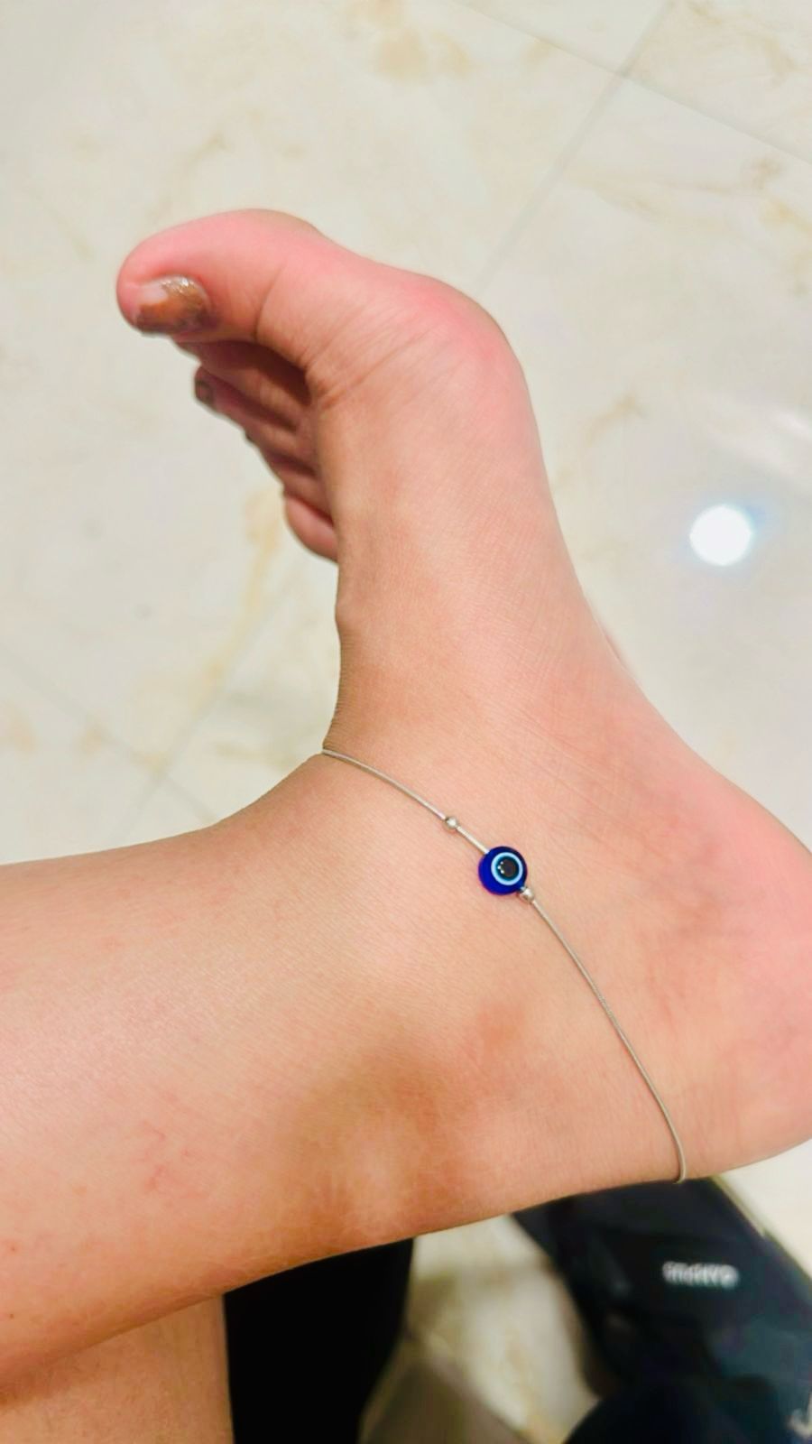 Nazar Charm – Evil Eye Silver Anklet - The Aarna Jewels