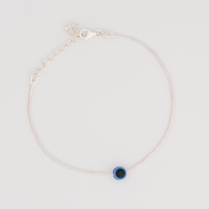 Nazar Charm – Evil Eye Silver Anklet - The Aarna Jewels
