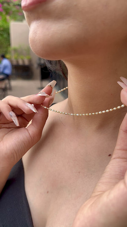 Mihika Rhodium Cut Chain
