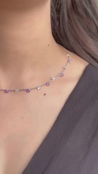 Lilac Dusk Charm Necklace