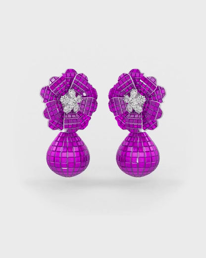 Disco Bloom Mosaic Earrings