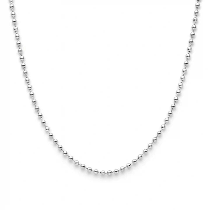 Pure Silver Beaded Chain (925 Sterling Silver) - The Aarna Jewels