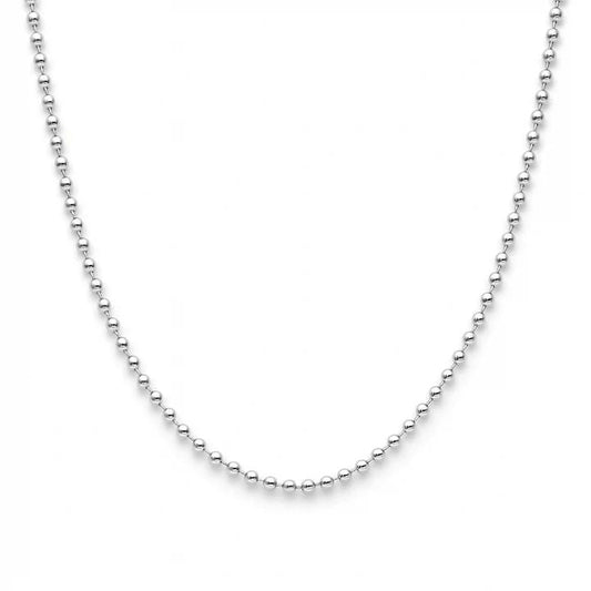 Pure Silver Beaded Chain (925 Sterling Silver) - The Aarna Jewels