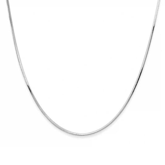 Pure Silver Flat Chain (925 Sterling Silver) - The Aarna Jewels