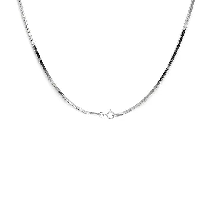 Pure Silver Flat Chain (925 Sterling Silver) - The Aarna Jewels
