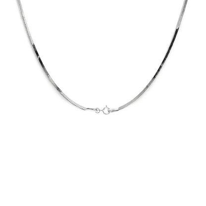 Pure Silver Flat Chain (925 Sterling Silver) - The Aarna Jewels