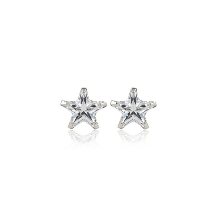 Pure Silver Star Stud Tops (925 Sterling Silver) - The Aarna Jewels