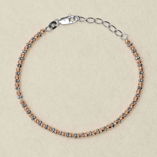 Rosé Glow Beaded Bracelet - The Aarna Jewels