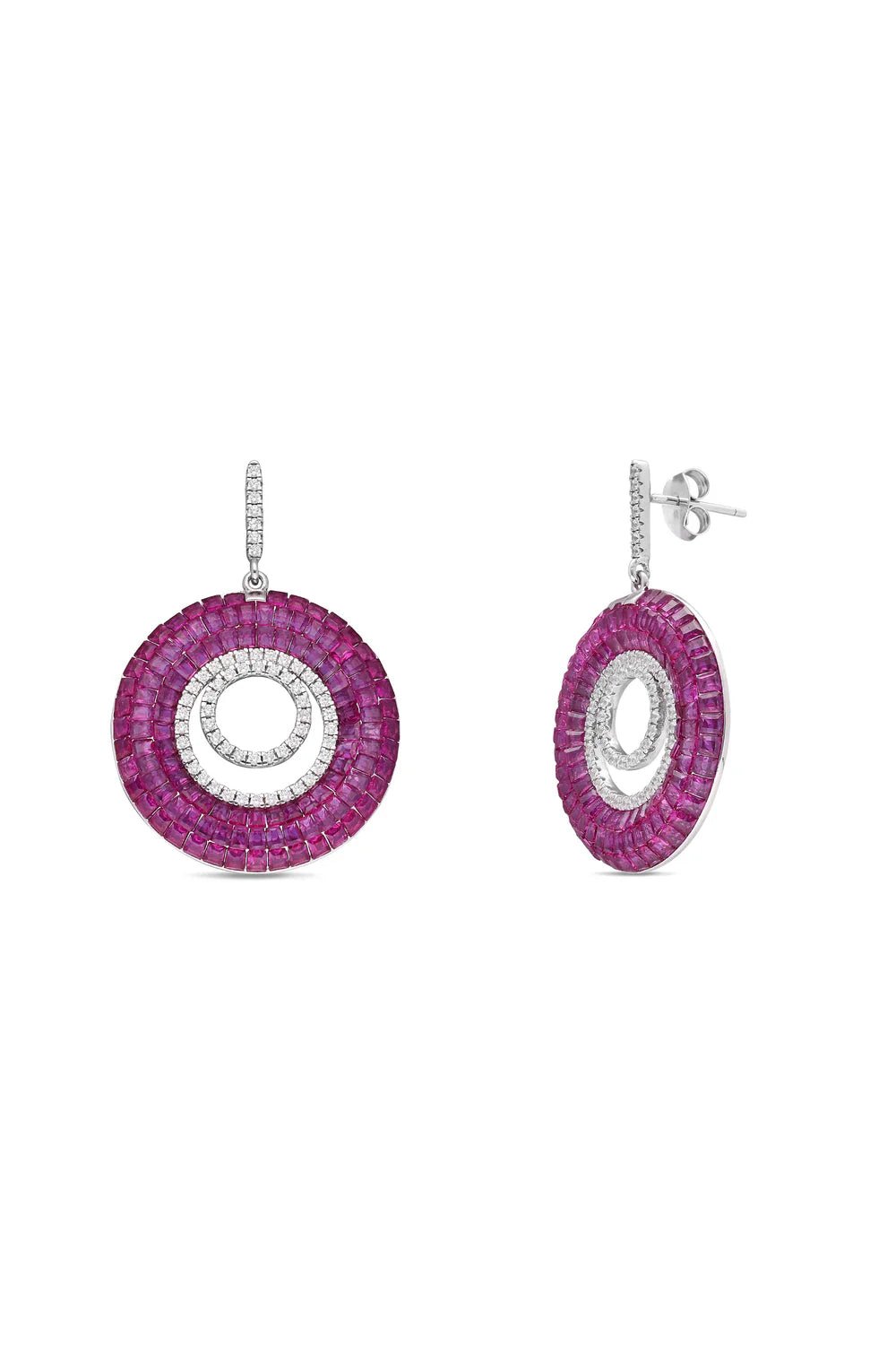 Ruby Drop Earrings - The Aarna Jewels