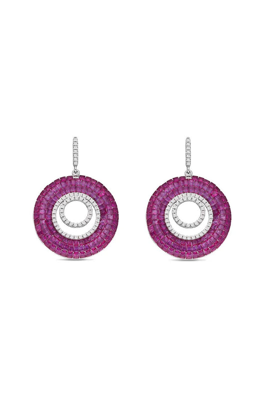 Ruby Drop Earrings - The Aarna Jewels
