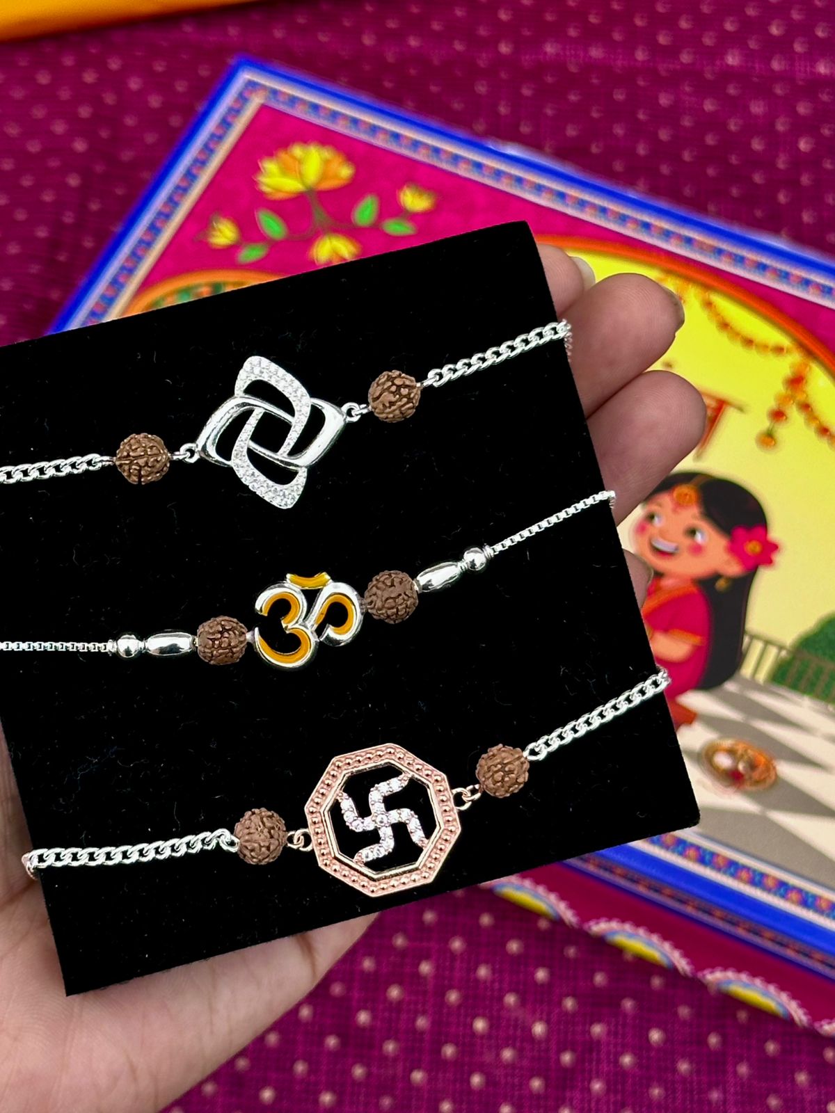 Sacred Silver Rakhis - The Aarna Jewels