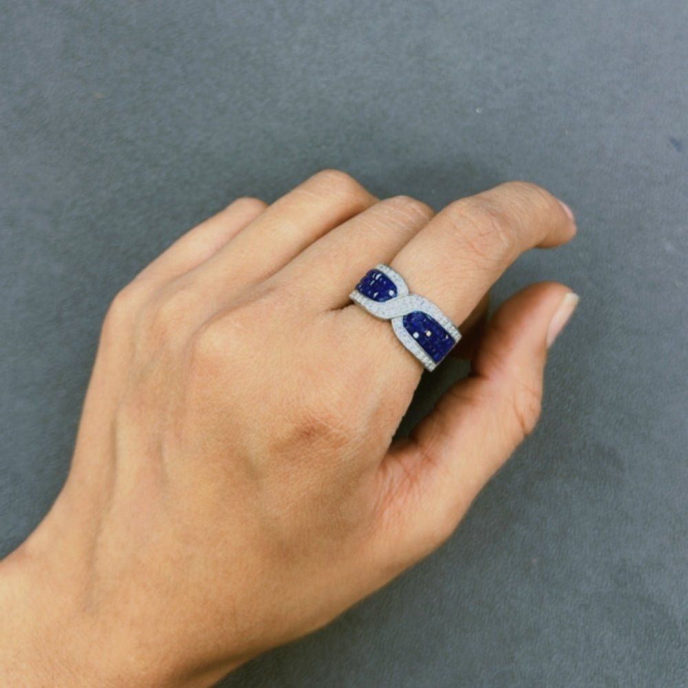 Sapphire Infinity Ring - The Aarna Jewels