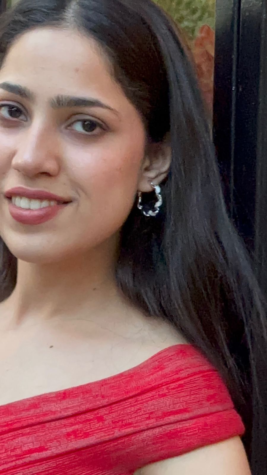 Silver Wavy Textured Hoop Earrings - The Aarna Jewels