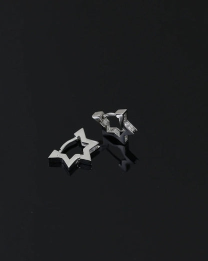 Stellar Star Huggie Hoops - The Aarna Jewels