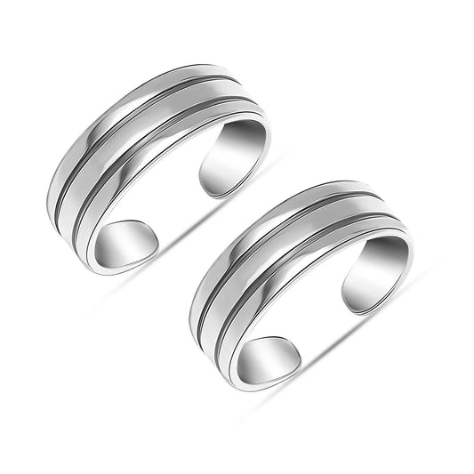 Swirl Elegance Toe Rings - The Aarna Jewels