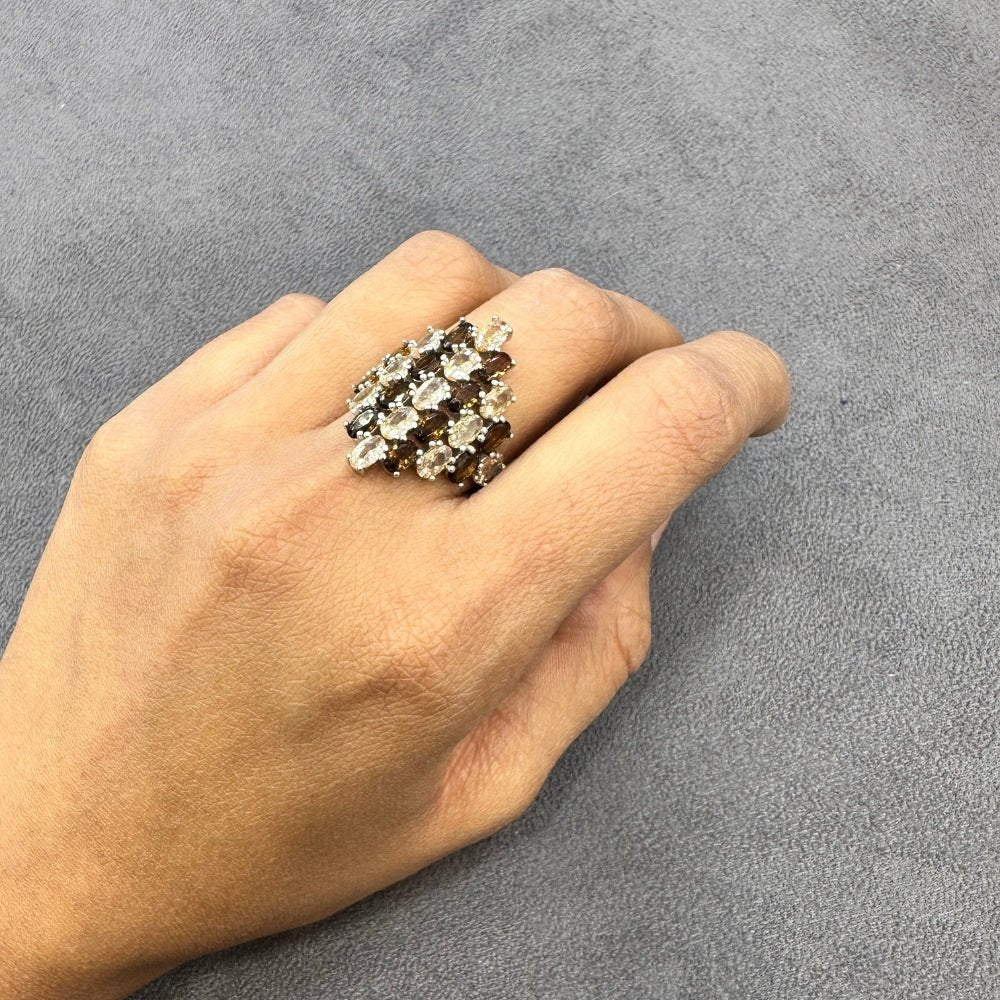 The Ombre Cluster Ring - The Aarna Jewels