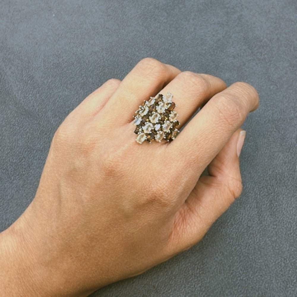 The Ombre Cluster Ring - The Aarna Jewels