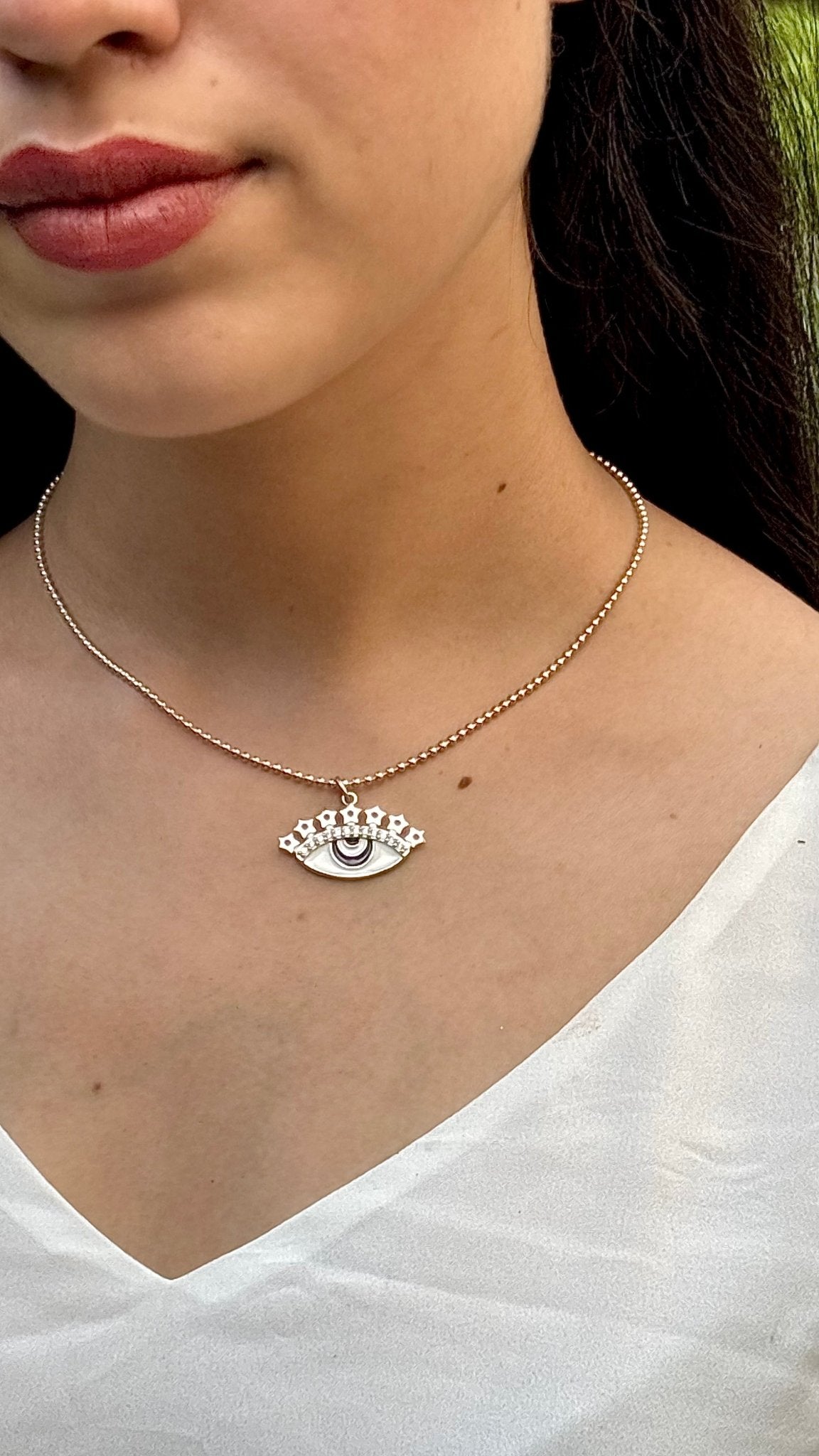 Third Eye Beaded Neck Chain - The Aarna Jewels