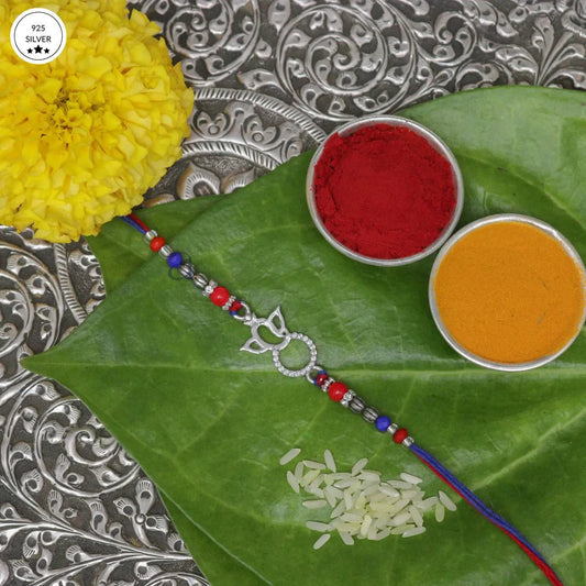 Vinayak Rakhi – 925 Silver Ganesha Rakhi - The Aarna Jewels