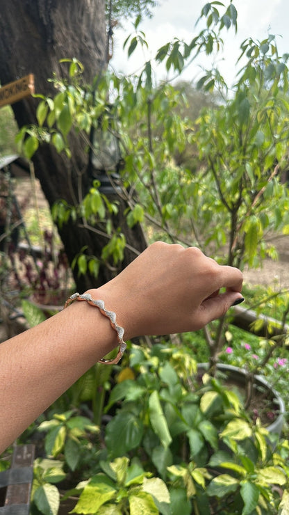 Waves Bracelet | Rose Gold Vermeil - The Aarna Jewels