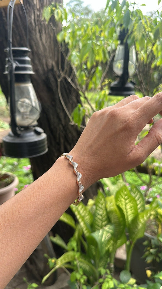 Waves Bracelet | Rose Gold Vermeil - The Aarna Jewels